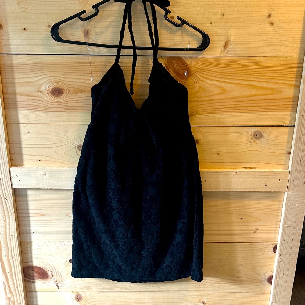 Black Halter Mini Dress